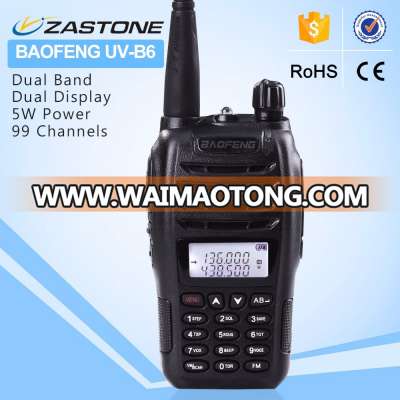 Dual Band Ham Radio BAOFENG UV-B6 Interphone with 99 Channel